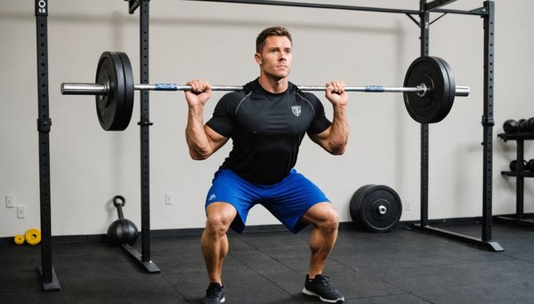 Entraînement à la maison avec une barre de musculation
